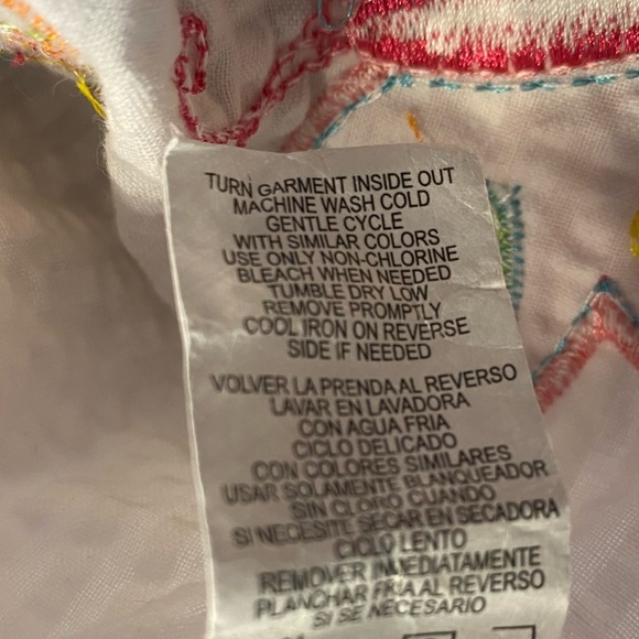 Youngland Baby girls white cotton sundress.  Size 24 months. With butterflies - Picture 10 of 11